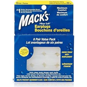 Macks zachte siliconen oordopjes voor kussensloop