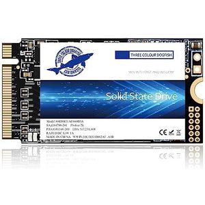 Dogfish M.2 2242 SSD 1TB NVMe PCIe Gen3 x 4, Gaming SSD-harde schijf, R/W snelheid tot 2200 MB/s en 1800 MB/s (M.2 2242 PCIe, 1 TB)
