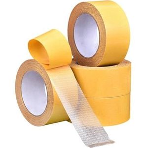 Plakband, sterke kleefband for vloerbedekking, leer, tapijttape, gaas, doek, dubbelzijdige tape(20M- 50mm)