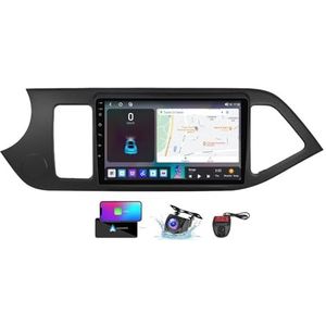 Android 13 QLED Autoradio voor Kia Morning picanto 2011-2017 - Ingebouwde DSP/Carplay/Android Auto - Camera + DVR - 9 inch 2 Din - Stuurbediening - FM RDS DAB Radio - Bluetooth 5.0(NF-7)