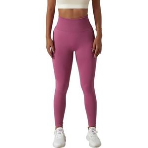 OXOLAMRIN Yogalegging, naadloze yogalegging met hoge taille, voor billen en billen, meerkleurig, maat S-XL (rozerood, L)