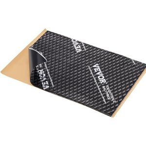 VEVOR Set van 10 isolatiematten voor de auto, 0,9 m², anti-dreunmat, 368,3 x 254 mm, voertuigisolatie, 80 mil (2 mm) dikte, aluminiumfolie, geluidsisolatiemat, hittebestendig, geluidsisolatie,