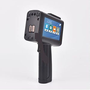 Mini Inkjet Printer 12.7mm Mini Mobiele Handheld Inkjet Printer Barcode Bar Batch Code Nummer Logo Vervaldatum Label Draagbare Jet Inkjet Printer instelbare afdrukhoogte(Black with 1 ink)