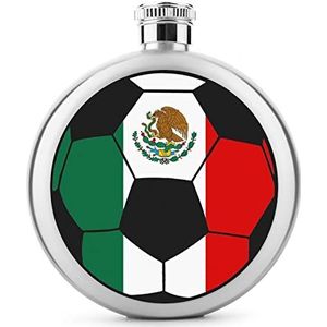 Mexico Voetbal Voetbal Heupfles 5 oz Lekvrije Drank Fles Roestvrij Staal Wijnfles voor Bruiloft Party Geschenken