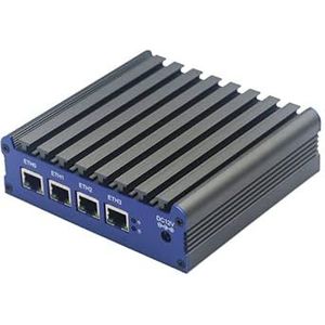 HSIPC J4125 Quad Core Firewall Micro Appliance, Mini PC, Nano PC, Router PC met 16G RAM 512G SSD, 4 RJ45 2.5GBE poort AES-NI compatibel met Pfsense OPNsense