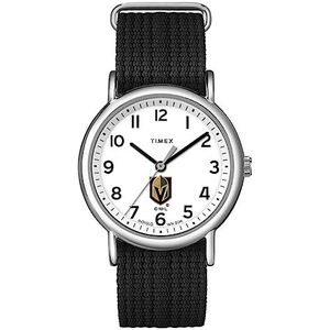 TIMEX Unisex Weekender 38mm Horloge met Slip-Thru Single Layer Strap, Vegas Golden Knights, Weekender 38 mm
