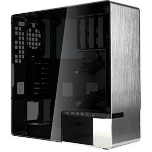 PC Behuizing - Aluminium - Gerookt Glas - Ondersteunt Vloeistofkoeling