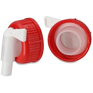 Sabeu 3 x kraan AH 13/45 voor 2-10 l jerrycan met DIN 45 schroefdraad, kunststof en metaal, wit