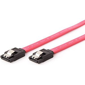 Gembird CC-SATAM-DATA SAT-kabel, 0,5 m, zwart, rood - SATA-kabel (0,5 m, SATA III, bus, bus, zwart, rood, rechts)