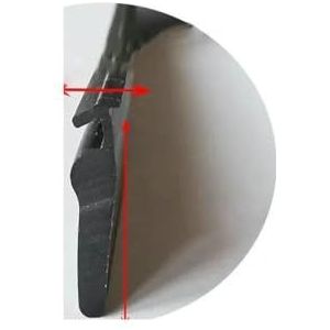 1/2/3,0 m T-vormige voegvuller, afdichtstrip, siliconenrubber, deur- en raamglas, T-type slootvoeg, antibotsingskitstrip, T-36 3x15 mm, 3,0 m