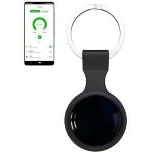 EMEBAY Bluetooth-tracker voor objectzoekers, geluidstracker, compatibel met Android en iOS, tracker tegen verlies met sleutelhanger, tracker voor sleutels, portefeuilles, koffers en meer, zwart