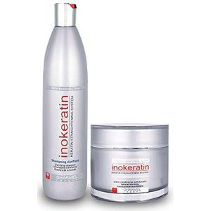 Braziliaanse Express stijltang – gladmakend masker 200 ml + zuiverende shampoo 125 ml – met keratine en arganolie – eenvoudig en snel te gebruiken