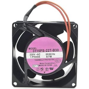 LSGDCTI 8CM AC Aluminum Frame Fan for 3115PS-22T-B30 8038-9/7W, Quiet Operation, Compact Design