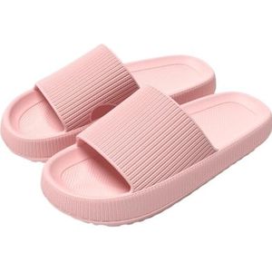 Vrouwen Sandalen Wolk Slippers Mannen Dikke Zool Schoenen Voor Mannen Zomer Strand Slides Badkamer Anti-Slip Thuis Slipper Zachte Sandalen Mode Flip-Flops Heren Sandalen, Roze, 42-43 (fit 41-42)