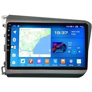 Android 11 Dubbel Din Stereo Auto Multimedia Radio Voor Honda Civic 2012-2015 9 Inch Dubbel Din Auto Stereo Head unit Ondersteuning 4G WIFI Bluetooth Stuurbediening Carplay(A200S 4G+WIFI 8-Core 2G 32G