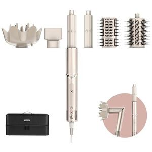 Shark FlexStyle 5-in-1 Airstyler & föhn met automatische wikkelkrulspelden, peddelborstel, ovale borstel, concentrator, diffuser en opbergkoffer, geen warmteschade, steen HD440SLUK
