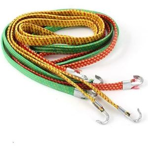 Zwaar rubber, flexibel 1,4/1,7/2 m lange platte elastische bungee-koorden en -riemen met haken for fietsendragers(1.4m-5pcs)