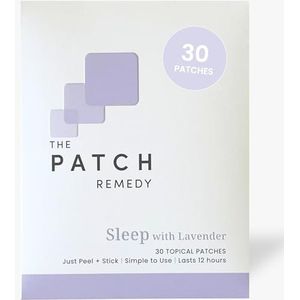 The Patch Remedy Slaap met lavendelpleisters | 30 actuele patches | Valeriaan, Passiebloem, hop, magnesiumglycinaat en lavendel aromatherpay | Gaat 12 uur mee