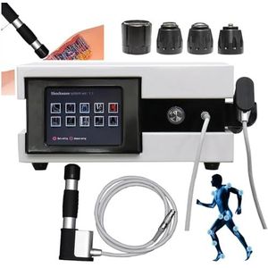 Extracorporeale shockwave-therapiemachine, touchscreen shockwave-fysiotherapiemachine met 5 koppen, pneumatisch schokgolfapparaat, niet-invasief, voor pijnverlichting/ED-behandeling