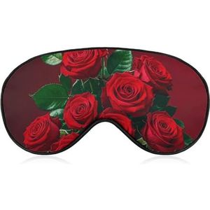 Rood en Rozen Oogmasker Slaapmasker Oogmaskers voor Slaap Slaapmaskers voor Vrouwen Mannen Slaapmasker Reizen Oogmasker Slaapmasker Verduisterend Grappig Slaapmasker Leuke Slaapmasker