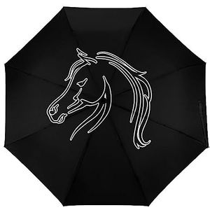 Arabische Paard Compacte Automatische Reizen Paraplu Winddicht Opvouwbare Paraplu Grote Regen Paraplu Automatische