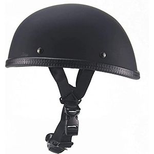 Motorfiets Halve Helm Motorhelm Schedel Cap Voor Mannen Vrouwen Ultradunne Beanie Hoed, Scooter Bromfiets Straat Cruiser Jet Stijl DOT Gecertificeerde Helm B,L