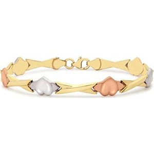 CARISSIMA damesarmband 9 karaat (375) Tricolor 375 goud één maat 3.26.8122