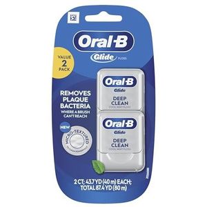 Oral-B Glide Pro-Health Deep Clean - Tandzijde - Koel Mint - 40 m - 2 Stuks