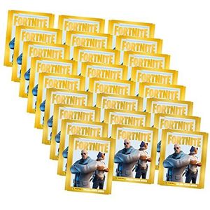 Panini Fortnite Gold Frame Stickers - 25 zakken verzamelstickers in een bundel met 10 Stroncard hoezen