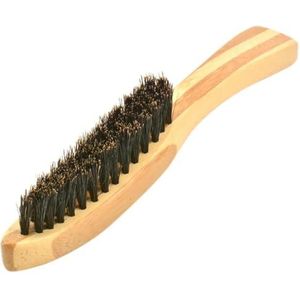 Baard Borstel Zwijnen Varkenshaar Voor Mannen Snor Scheren Kam Gezichtsmassage Gezichtshaar Schoonmaak Borstel Beuken Lange Handvat