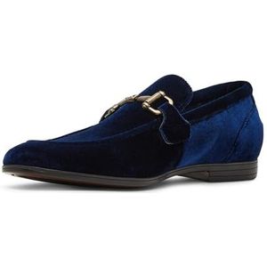Steve Madden Madly Loafer voor heren, Navy Velvet, 40 EU
