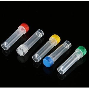 500 stks/partij 1.5ml Cryovial Centrifugebuis Cryogene Flesjes Met Wasmachine Reageerbuis