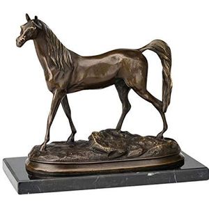 Bronzen beeld paard arabisch bronzen bronzen figuur beeldje sculptuur antieke stijl