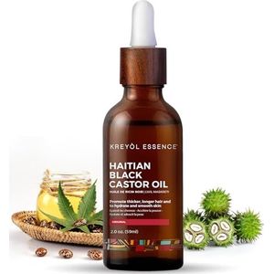 Haitian Black Castor Oil – 100% zuiver & ongeraffineerd (Lwil Maskriti/Palma Christ)
