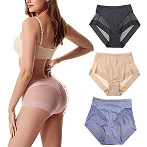 LYAART Hoge taille ijszijde naadloze shaping slips, comfortabele ijszijde slips, shaping slipje voor vrouwen heupheup (XL, B + 3 stuks)