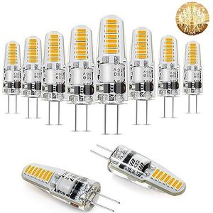I-SHUNFA Ledlamp G4 1,2 W, AC/DC 12 V, vervangt 15 W halogeenlamp, 110 lumen, warmwitte ledlamp, 3000 K, niet-dimbare ledlamp met pinfitting, verpakking met 10 stuks