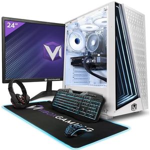 Vibox V-252 Gaming PC Complet • 24"" Monitor • AMD Ryzen 5 5500 4,1 GHz • Nvidia RTX 5060 Ti 8 GB • 16 GB RAM • 1 TB SSD • Windows 11 • WiFi
