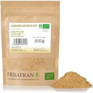 FRISAFRAN | Biologische Gemberpoeder | 200g | Gemberpoeder | Biologische Gemberpoeder | Biologische Gemberpoeder | Gemberpoeder | Gemberpoeder | Biologische Gemberpoeder | Gemberpoeder