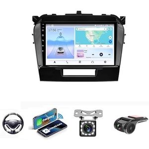 Android 13 Auto Stereo MP5 Player 9'' Screen Autoradio Voor Suzuki Vitara 2015-2019 Car-play Android Auto GPS-navigatie Bluetooth RDS FM AM DAB+ Radio Stuurbediening Voice Control(NF-2 4Core 2+32G)