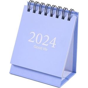 Dagelijkse Papierplanner, Minikalender van Augustus 2023 Tot December 2024, Compacte Draadspoel voor Thuisplanning (Hemelsblauw)