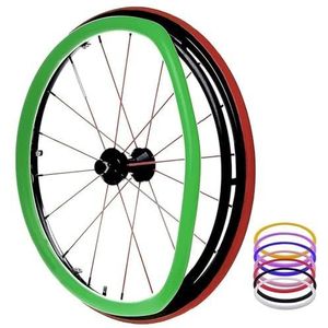 Rolstoel Duwwielafdekkingen, antislip duwhoes, verbetert grip en tractie, gemakkelijk te verwijderen en schoon te maken (kleur: groen, maat: 61 cm)