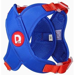 Hondenharnas vest reflecterende puppy borstband verstelbare veiligheidslijn riem kleine middelgrote huisdier bulldog chihuahua accessoires (kleur: juweel blauw, maat: 28)