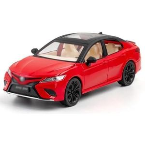 legering auto model speelgoed Voor Toy&ota Camry 1:24 Legering Model Auto Speelgoed 6 Deuren Kan Worden Geopend Metalen Body Plastic Chassis Rubber band (Color : Red)