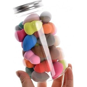 40 stuks Mini Kleine Make-Up Spons Schoonheid Ei Set Zachte Cosmetische Bladerdeeg Kussen Foundation Poeder Spons Nat en Droog Dual Beauty Tools (Color : 18)