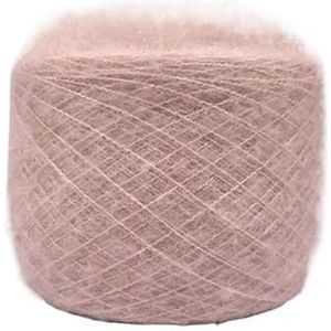 100g Zacht en glad Mohair Zijde Angora Sjaal Hoed Wol Bedrading Fijne draad Handbreien (Size : Light lotus color)