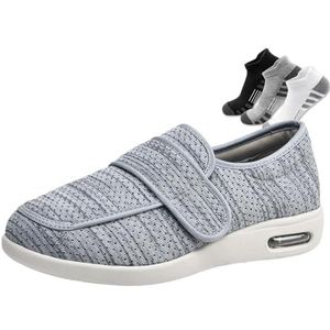 Diabetische Schoenen, Extra Brede Schoenen Voor Gezwollen Voeten, Artritis, Oedeem, Ouderen(Gray,49EU)