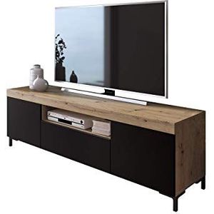 YOSHI II tv-meubel eiken Wotan tv-meubel met lades en Push to Open-systeem tv-bank dressoir lowboard opbergmuur