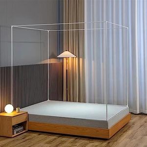 AdeptT Full Size Hemelbed Frame bakken geschilderd Bed Luifel Polen Klamboe Hemel Netto polen 4 Hoekbed Luifel Post Frame,Queen S