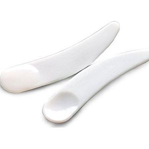 Aeromdale 200pcs Mini Cosmetische Spatel Schep Wegwerp Wit/plastic Lepel