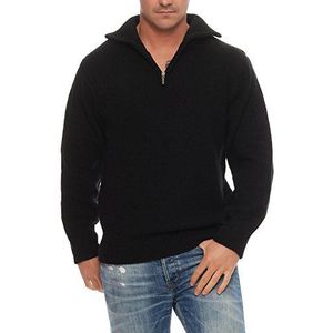 Heren sweater zwart pullover gebreid maat 54 matroos troyer